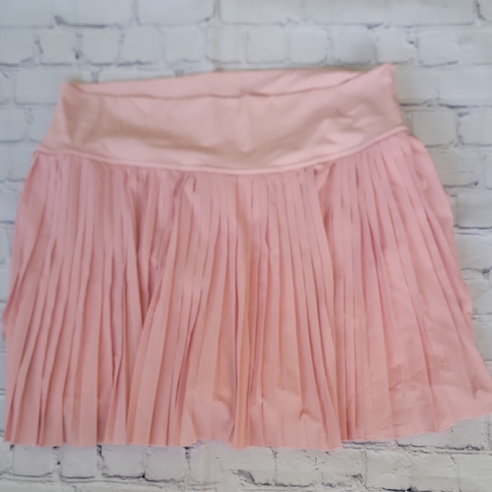 SANTINY XXL Pleated Pink Skirt With Shorts